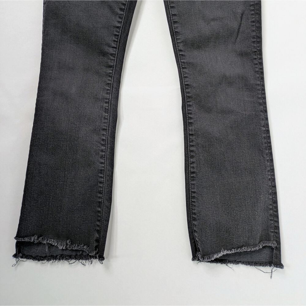 MOTHER Insider Crop Step Fray Jeans 24 Runs Small Black Gray Ankle Crop 11" W - Picture 5 of 11